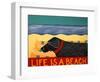 Life Is A Beach Black-Stephen Huneck-Framed Giclee Print