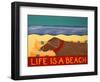 Life Is A Beach Choc-Stephen Huneck-Framed Giclee Print