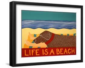 Life Is A Beach Choc-Stephen Huneck-Framed Giclee Print