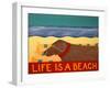 Life Is A Beach Choc-Stephen Huneck-Framed Giclee Print