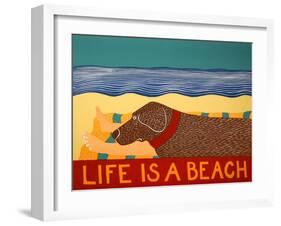 Life Is A Beach Choc-Stephen Huneck-Framed Giclee Print