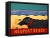 Life Is A Beach Newport Beach-Stephen Huneck-Framed Stretched Canvas