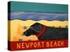 Life Is A Beach Newport Beach-Stephen Huneck-Stretched Canvas