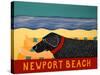 Life Is A Beach Newport Beach-Stephen Huneck-Stretched Canvas