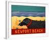 Life Is A Beach Newport Beach-Stephen Huneck-Framed Giclee Print