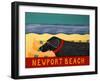 Life Is A Beach Newport Beach-Stephen Huneck-Framed Giclee Print