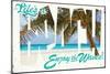 Life Is A Beach! Palm Fronds-null-Mounted Poster