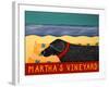 Life Is A Beach Vineyard  Black-Stephen Huneck-Framed Giclee Print