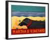 Life Is A Beach Vineyard  Black-Stephen Huneck-Framed Giclee Print