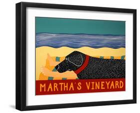 Life Is A Beach Vineyard  Black-Stephen Huneck-Framed Giclee Print