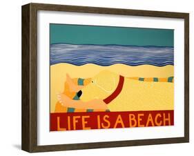 Life Is A Beach Yellow-Stephen Huneck-Framed Giclee Print