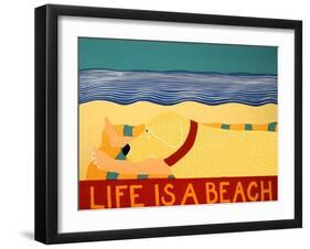 Life Is A Beach Yellow-Stephen Huneck-Framed Giclee Print