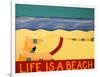 Life Is A Beach Yellow-Stephen Huneck-Framed Giclee Print