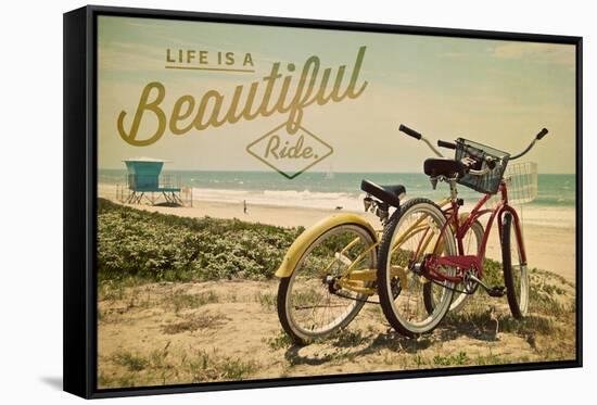 Life is a Beautiful Ride-Lantern Press-Framed Stretched Canvas