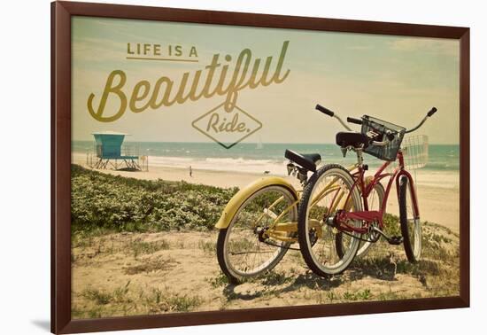 Life is a Beautiful Ride-Lantern Press-Framed Art Print