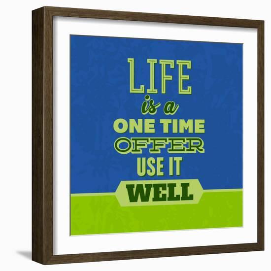 Life Is a One Time Offer 1-Lorand Okos-Framed Art Print