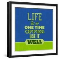 Life Is a One Time Offer 1-Lorand Okos-Framed Art Print