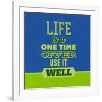 Life Is a One Time Offer 1-Lorand Okos-Framed Art Print