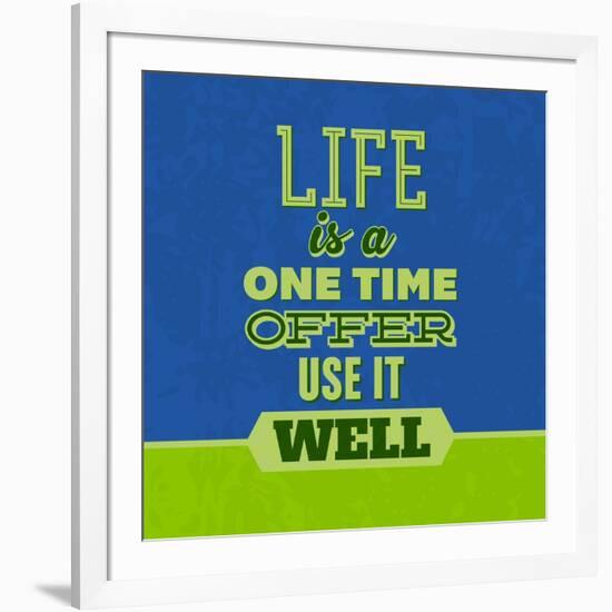 Life Is a One Time Offer 1-Lorand Okos-Framed Art Print