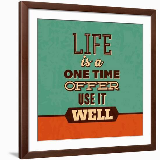 Life Is a One Time Offer-Lorand Okos-Framed Art Print