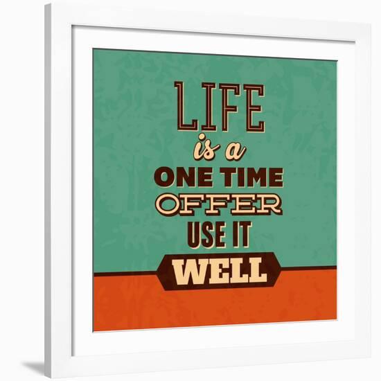 Life Is a One Time Offer-Lorand Okos-Framed Art Print