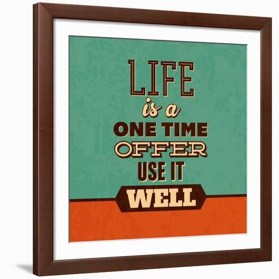 Life Is a One Time Offer-Lorand Okos-Framed Art Print