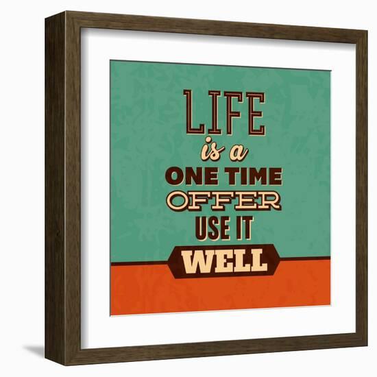 Life Is a One Time Offer-Lorand Okos-Framed Art Print