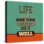 Life Is a One Time Offer-Lorand Okos-Stretched Canvas