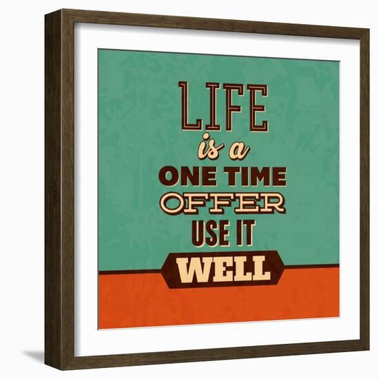 Life Is a One Time Offer-Lorand Okos-Framed Art Print