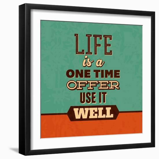 Life Is a One Time Offer-Lorand Okos-Framed Art Print