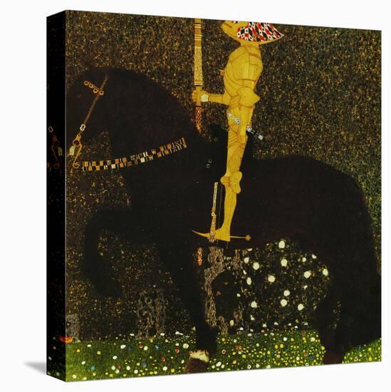 Life is a Struggle or the Golden Knight-Gustav Klimt-Stretched Canvas