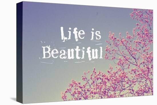 Life Is Beautiful-Vintage Skies-Stretched Canvas