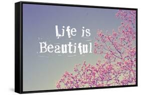 Life Is Beautiful-Vintage Skies-Framed Stretched Canvas