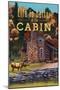 Life is Better at the Cabin - National Park WPA Sentiment-Lantern Press-Mounted Art Print