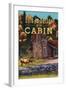 Life is Better at the Cabin - National Park WPA Sentiment-Lantern Press-Framed Art Print