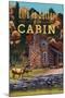 Life is Better at the Cabin - National Park WPA Sentiment-Lantern Press-Mounted Art Print