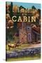 Life is Better at the Cabin - National Park WPA Sentiment-Lantern Press-Stretched Canvas