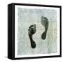 Life Is Better at the Lake Foot Print-LightBoxJournal-Framed Stretched Canvas