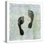 Life Is Better at the Lake Foot Print-LightBoxJournal-Stretched Canvas