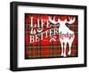 Life Is Better at the Lodge-Jacob Bates Abbott-Framed Giclee Print