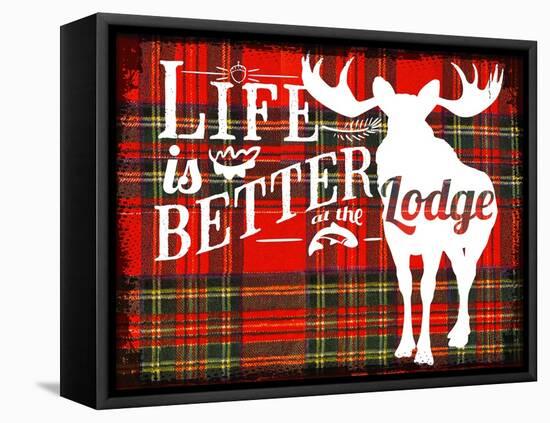 Life Is Better at the Lodge-Jacob Bates Abbott-Framed Stretched Canvas