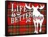 Life Is Better at the Lodge-Jacob Bates Abbott-Framed Stretched Canvas