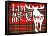 Life Is Better at the Lodge-Jacob Bates Abbott-Framed Stretched Canvas