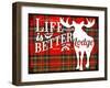 Life Is Better at the Lodge-Jacob Bates Abbott-Framed Giclee Print