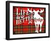 Life Is Better at the Lodge-Jacob Bates Abbott-Framed Giclee Print