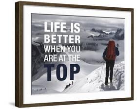 Life is Better at the Top-Richardson Peter-Framed Art Print