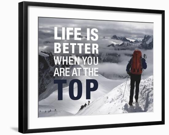 Life is Better at the Top-Richardson Peter-Framed Art Print