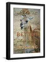 Life Is Better Laughing-Cora Niele-Framed Giclee Print