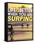 Life is Better When You're Surfing-David Wall-Framed Stretched Canvas