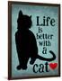 Life is Better with a Cat-Ginger Oliphant-Framed Premium Giclee Print